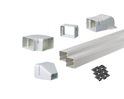Montagekanal Set 1 - vorbereitete Auswahl für Leitungungskanal 70x65 mm weiß, für Innen- und Außenbereich